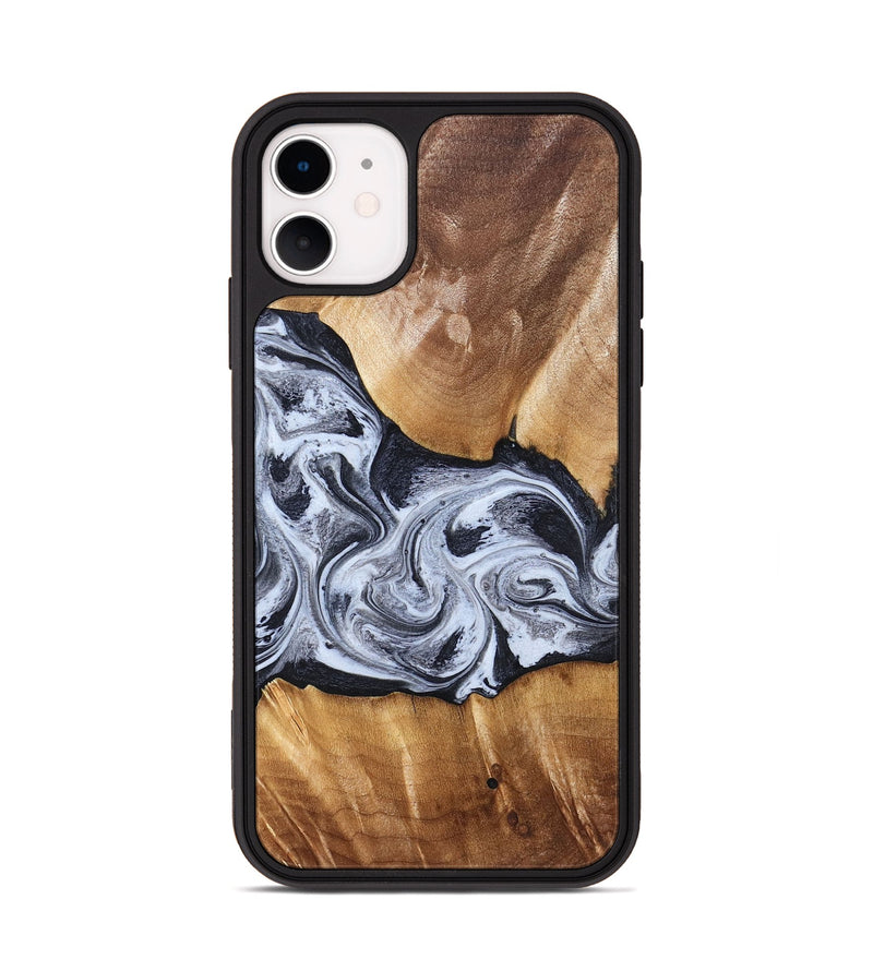 iPhone 11 Wood Phone Case - Zara (Black & White, 826206)