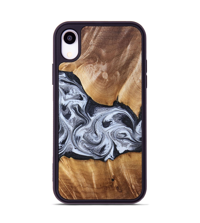 iPhone Xr Wood Phone Case - Zara (Black & White, 826206)