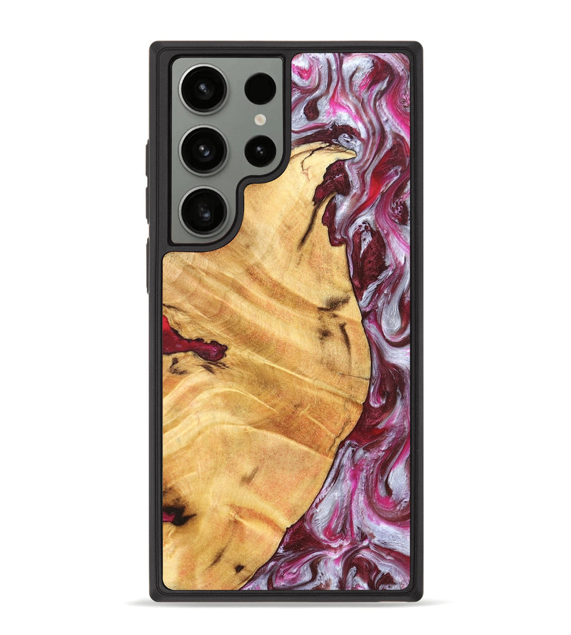 Galaxy S23 Ultra Wood Phone Case - Cicely (Red, 826207)