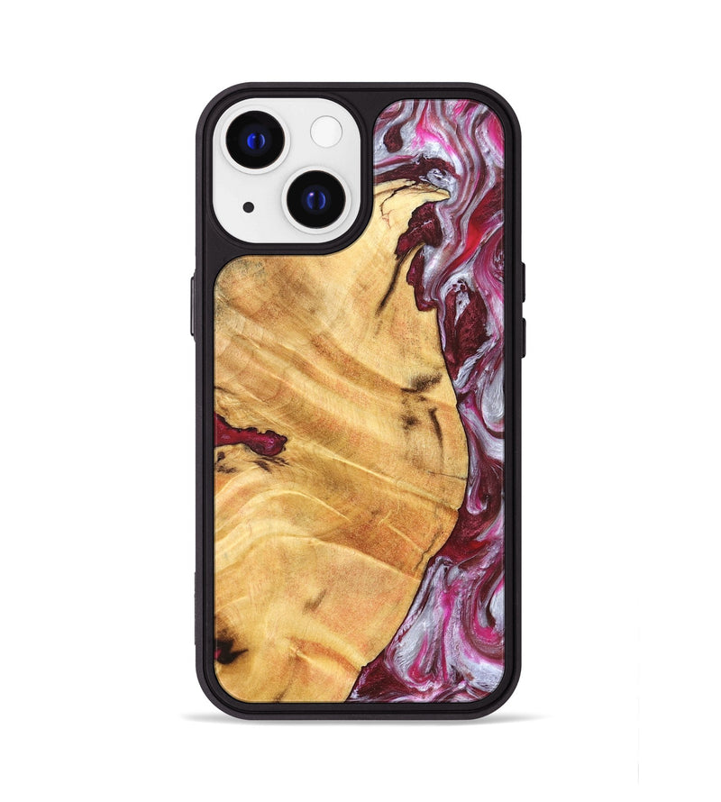 iPhone 13 Wood Phone Case - Cicely (Red, 826207)