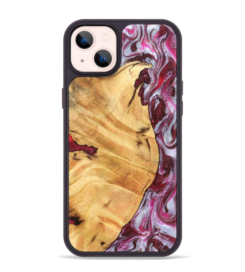 iPhone 14 Plus Wood Phone Case - Cicely (Red, 826207)