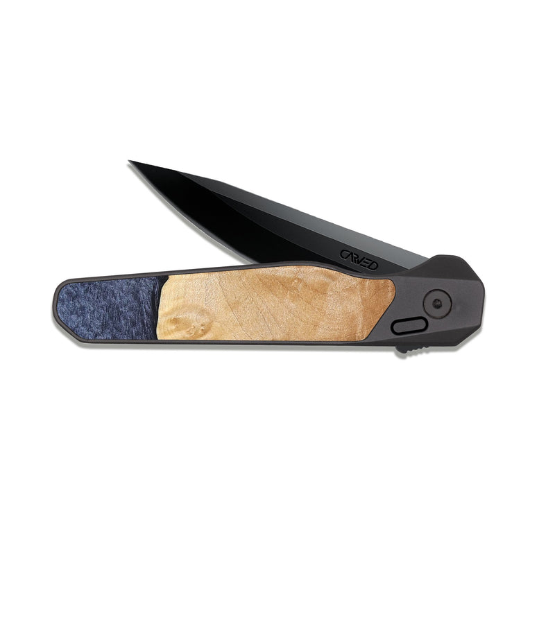 EDC Dark Slate Wood Pocket Knife - Malachi (Wood Burl, 826222)