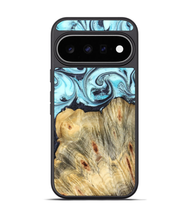 Pixel 11 Pro Wood Phone Case - Meda (Blue, 826268)