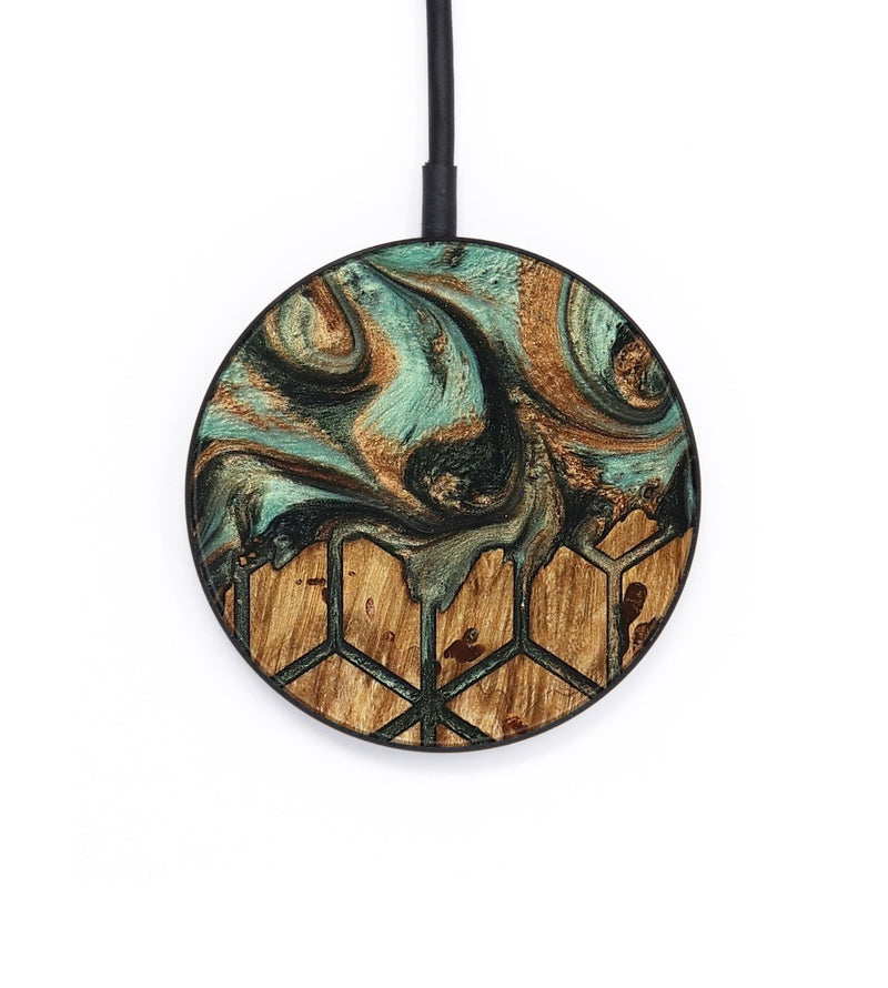 Circle Wood Wireless Charger - Hakeem (Pattern, 826274)