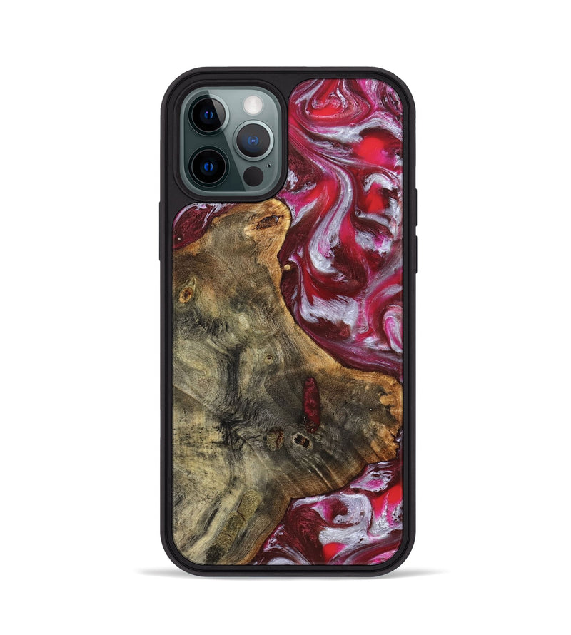 iPhone 12 Pro Wood Phone Case - Cherie (Red, 826287)