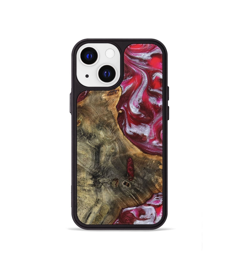 iPhone 13 mini Wood Phone Case - Cherie (Red, 826287)