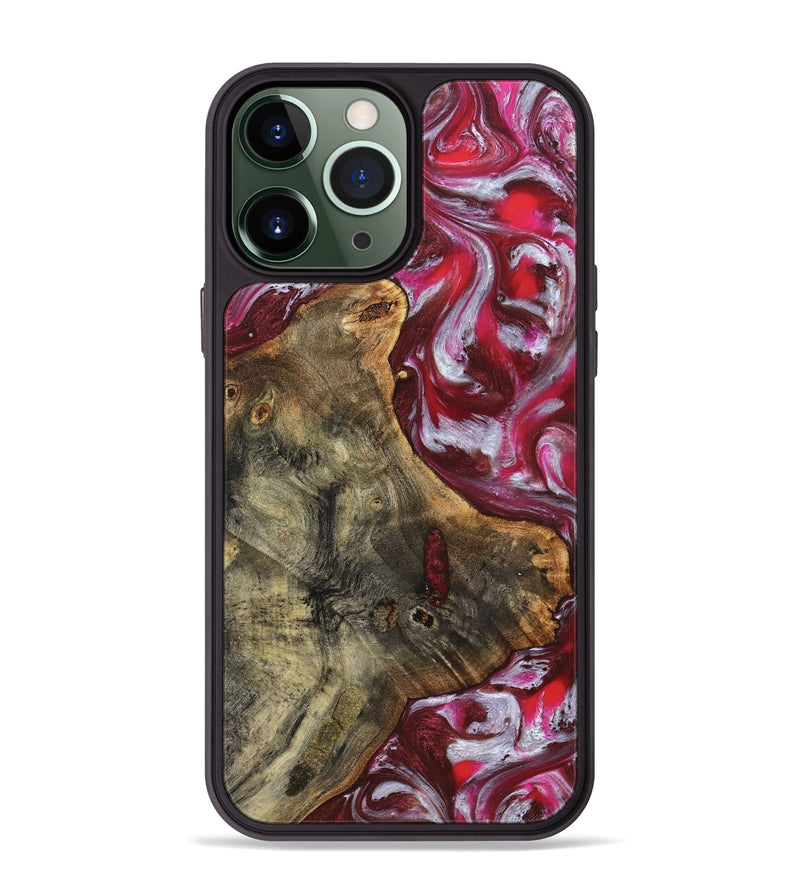 iPhone 13 Pro Max Wood Phone Case - Cherie (Red, 826287)