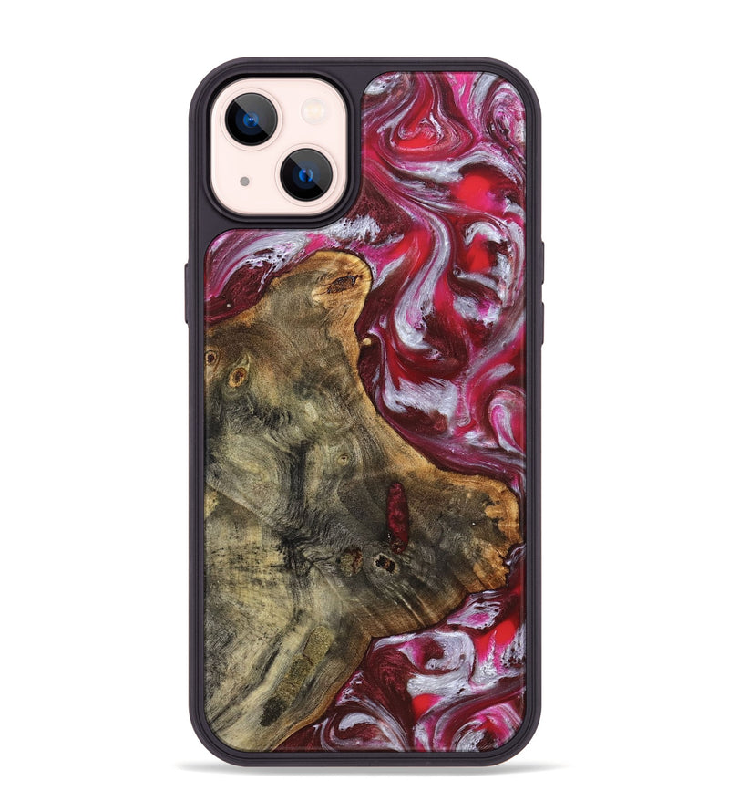 iPhone 14 Plus Wood Phone Case - Cherie (Red, 826287)