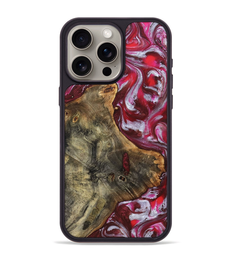 iPhone 15 Pro Max Wood Phone Case - Cherie (Red, 826287)