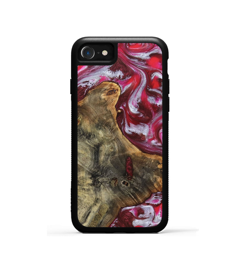 iPhone SE Wood Phone Case - Cherie (Red, 826287)