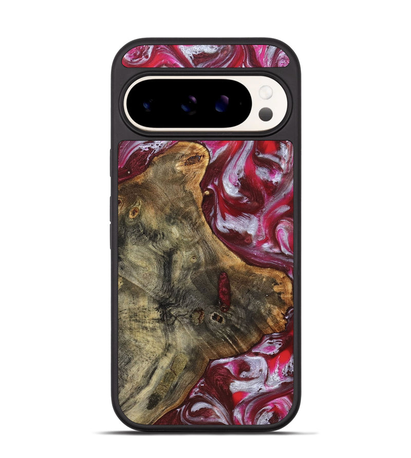 Pixel 9 Pro Wood Phone Case - Cherie (Red, 826287)