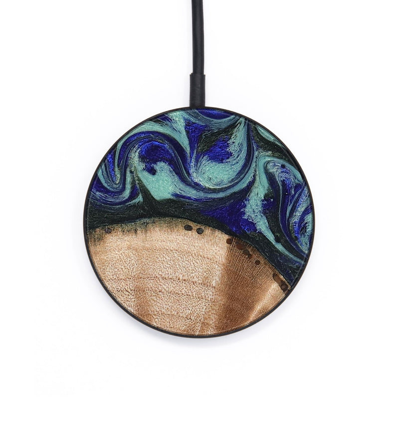 Circle Wood Wireless Charger - Evelyn (Green, 826303)