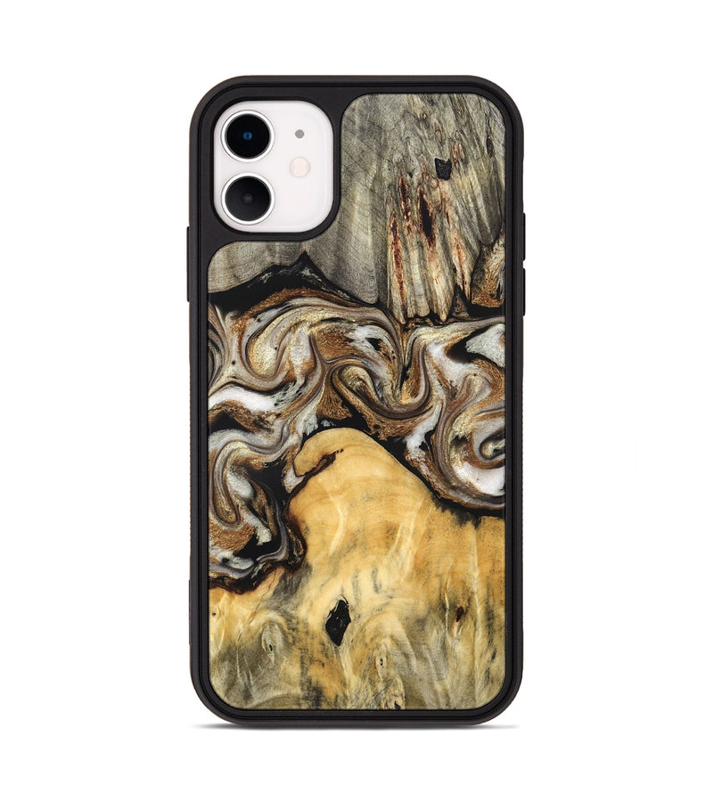 iPhone 11 Wood Phone Case - Aleta (Black & White, 826304)