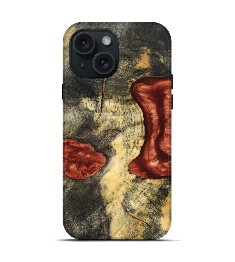 iPhone 15 Wood Live Edge Phone Case - Jasiah (Solid Wood, 826306)