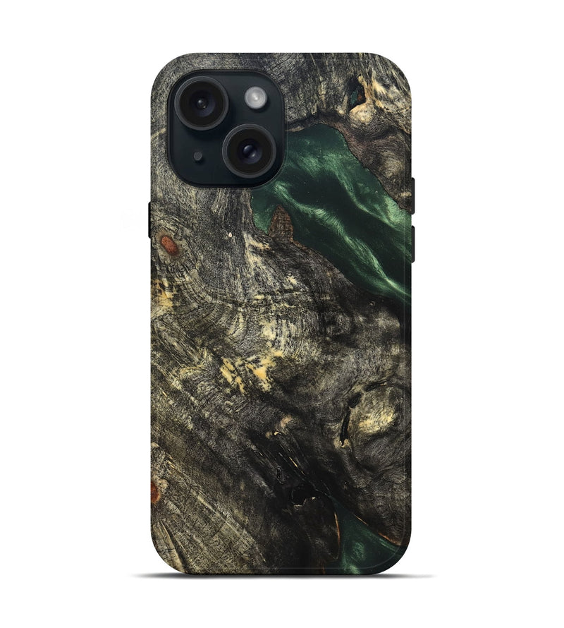 iPhone 15 Wood Live Edge Phone Case - Keenan (Solid Wood, 826307)