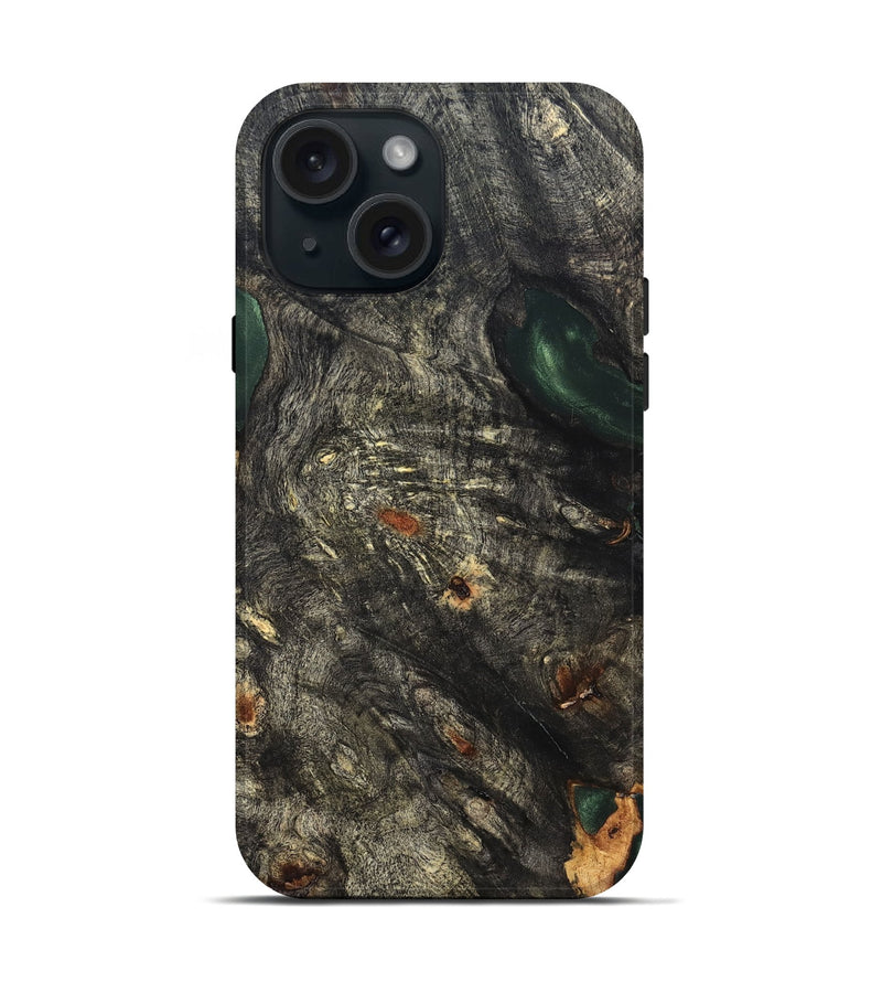 iPhone 15 Wood Live Edge Phone Case - Vienna (Solid Wood, 826309)