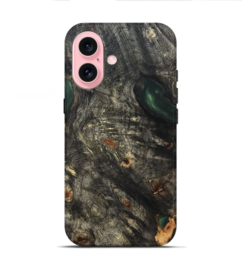 iPhone 16 Wood Live Edge Phone Case - Vienna (Solid Wood, 826309)