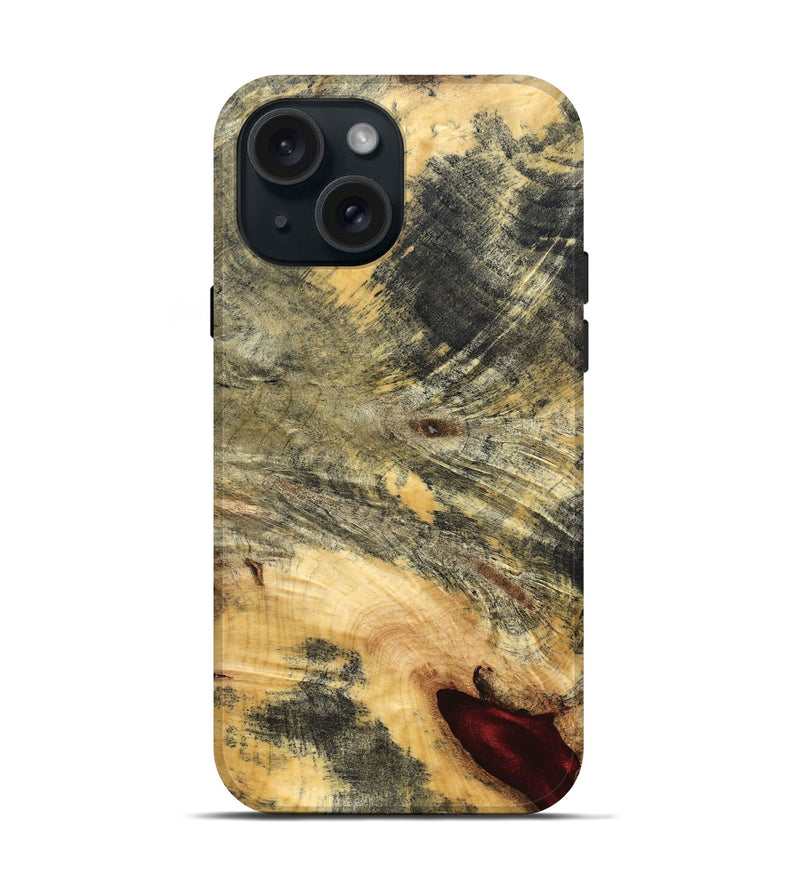 iPhone 15 Wood Live Edge Phone Case - Eldon (Solid Wood, 826312)