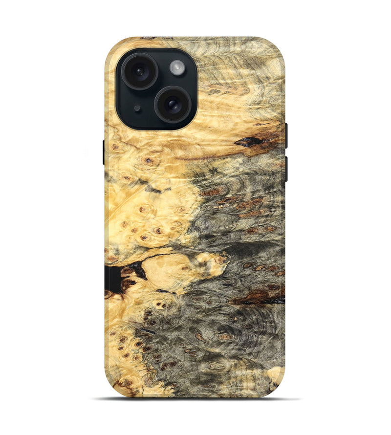 iPhone 15 Wood Live Edge Phone Case - Carie (Solid Wood, 826313)