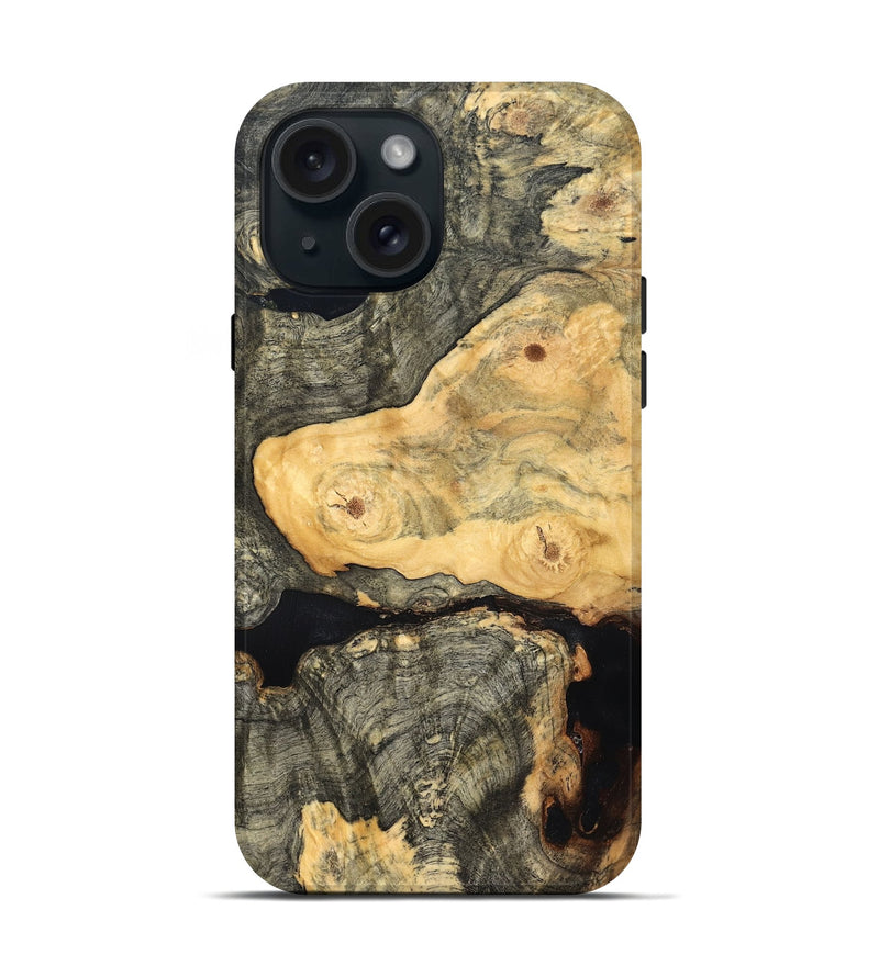 iPhone 15 Wood Live Edge Phone Case - Solana (Solid Wood, 826315)