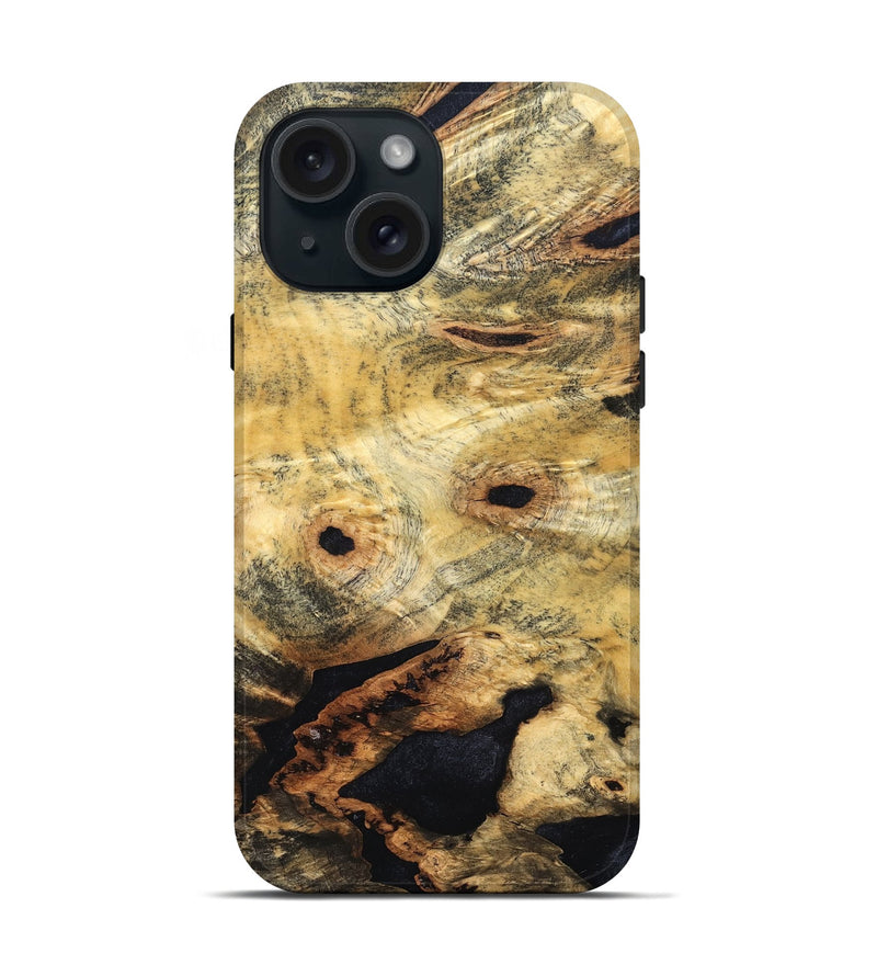iPhone 15 Wood Live Edge Phone Case - Latonya (Solid Wood, 826317)