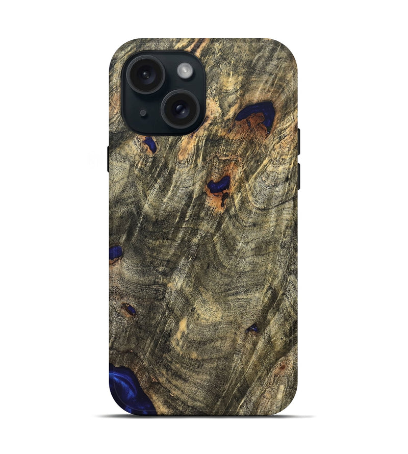 iPhone 15 Wood Live Edge Phone Case - Kim (Solid Wood, 826318)
