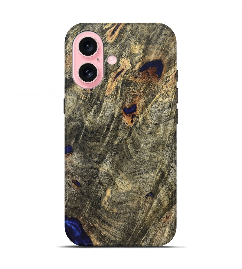 iPhone 16 Wood Live Edge Phone Case - Kim (Solid Wood, 826318)