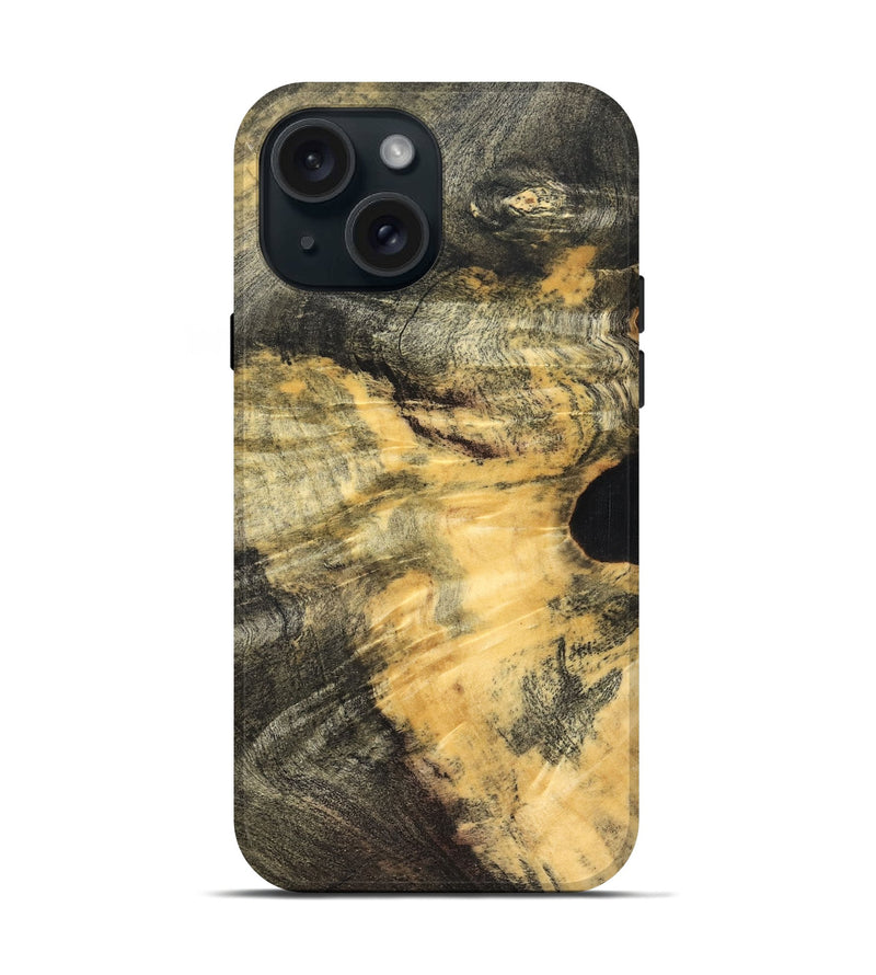 iPhone 15 Wood Live Edge Phone Case - Sylas (Solid Wood, 826322)