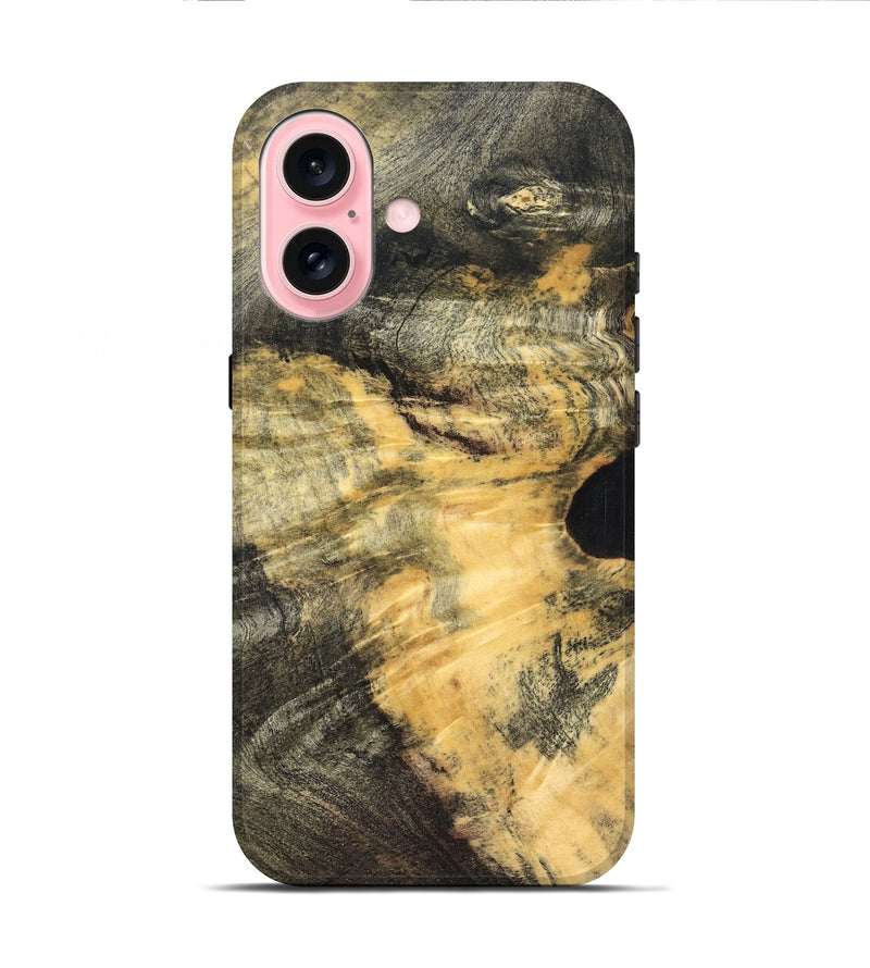 iPhone 16 Wood Live Edge Phone Case - Sylas (Solid Wood, 826322)