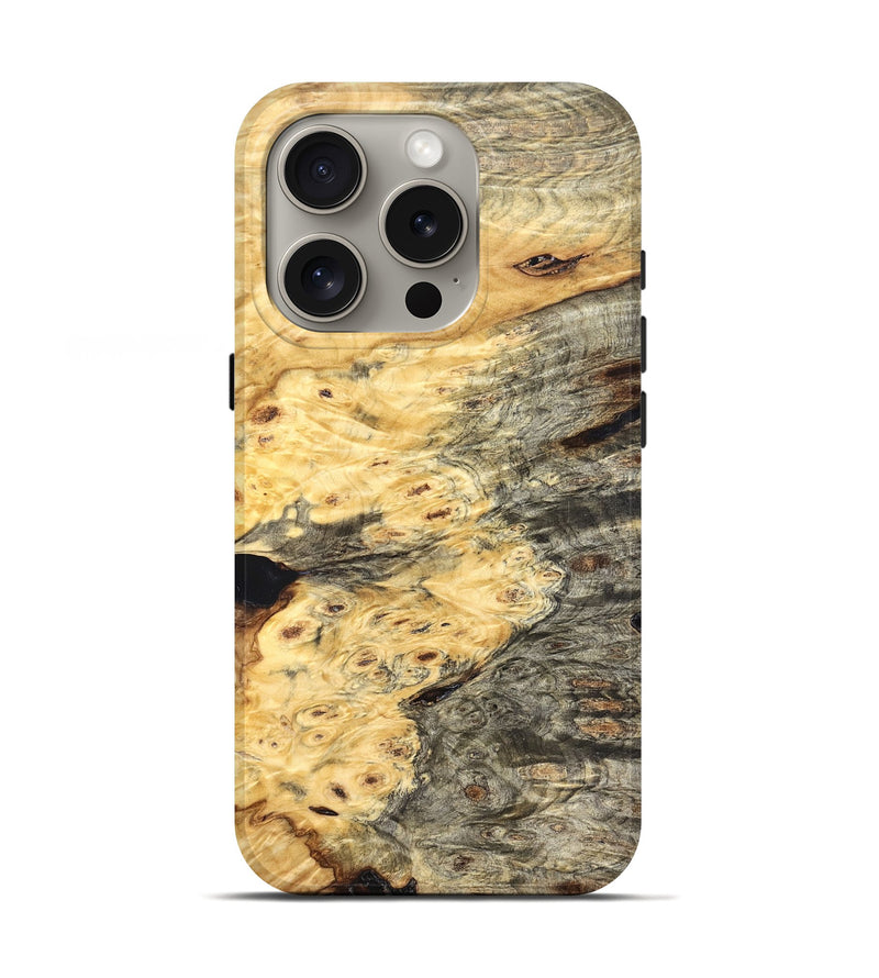 iPhone 16 Pro Wood Live Edge Phone Case - Chantel (Solid Wood, 826324)