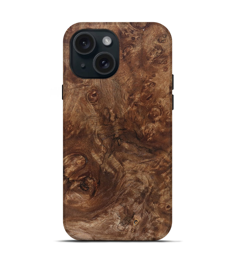 iPhone 15 Wood Live Edge Phone Case - Dora (Solid Wood, 826325)