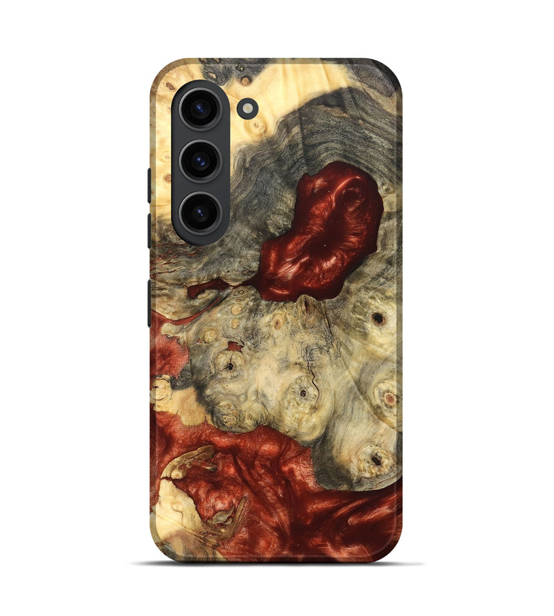 Galaxy S23 Wood Live Edge Phone Case - Farrah (Red, 826326)