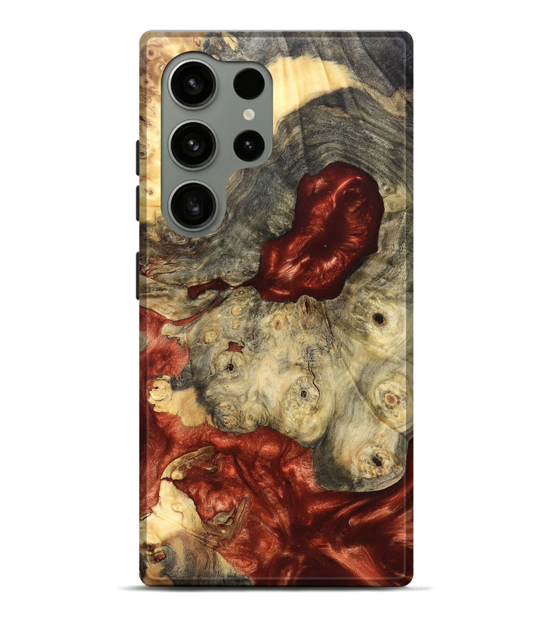 Galaxy S24 Ultra Wood Live Edge Phone Case - Farrah (Red, 826326)