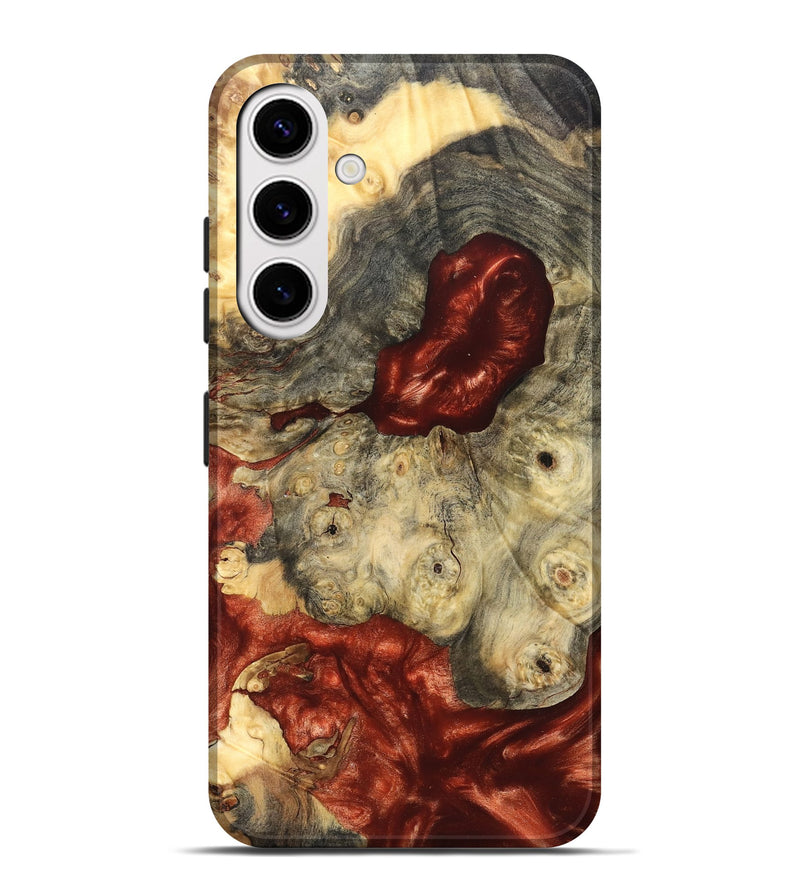 Galaxy S25 Plus Wood Live Edge Phone Case - Farrah (Red, 826326)
