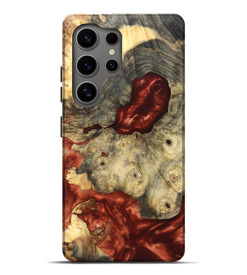 Galaxy S25 Ultra Wood Live Edge Phone Case - Farrah (Red, 826326)