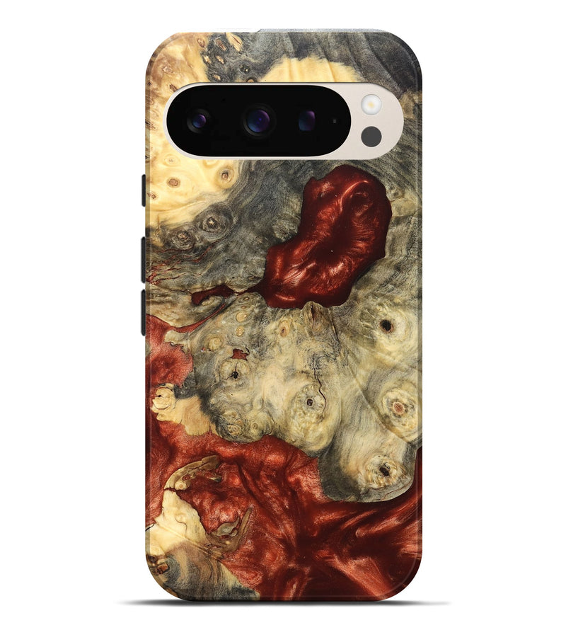 Pixel 9 Pro XL Wood Live Edge Phone Case - Farrah (Red, 826326)