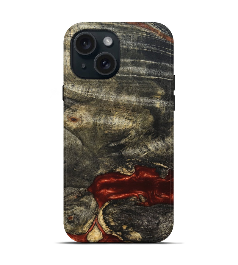 iPhone 15 Wood Live Edge Phone Case - Oral (Solid Wood, 826331)