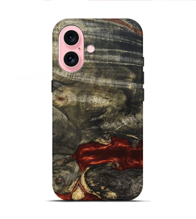 iPhone 16 Wood Live Edge Phone Case - Oral (Solid Wood, 826331)