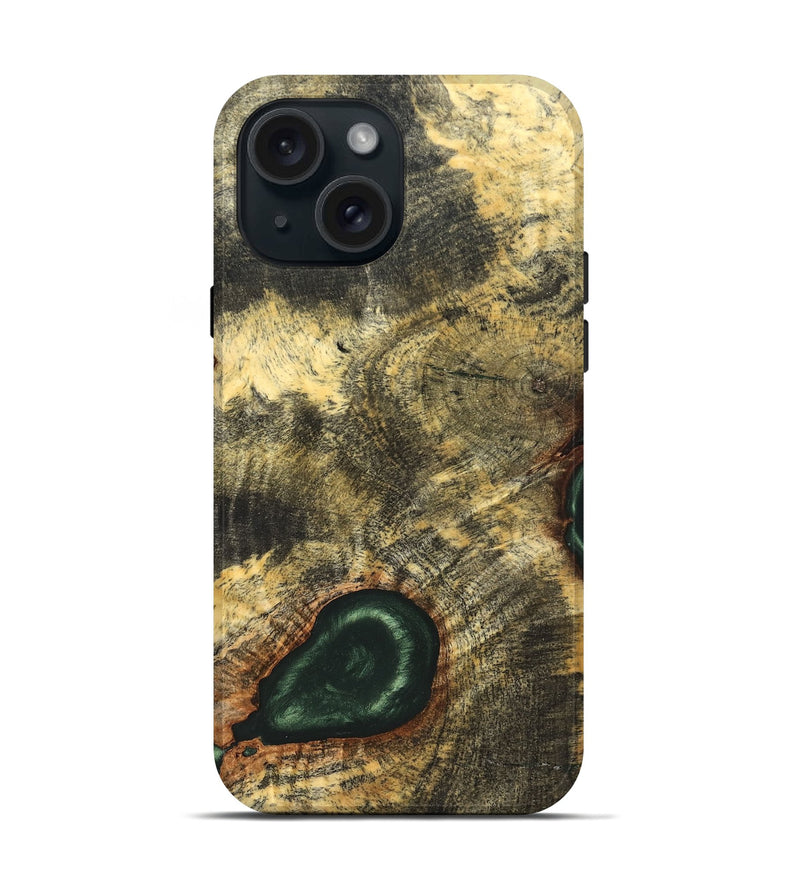 iPhone 15 Wood Live Edge Phone Case - Florian (Solid Wood, 826332)