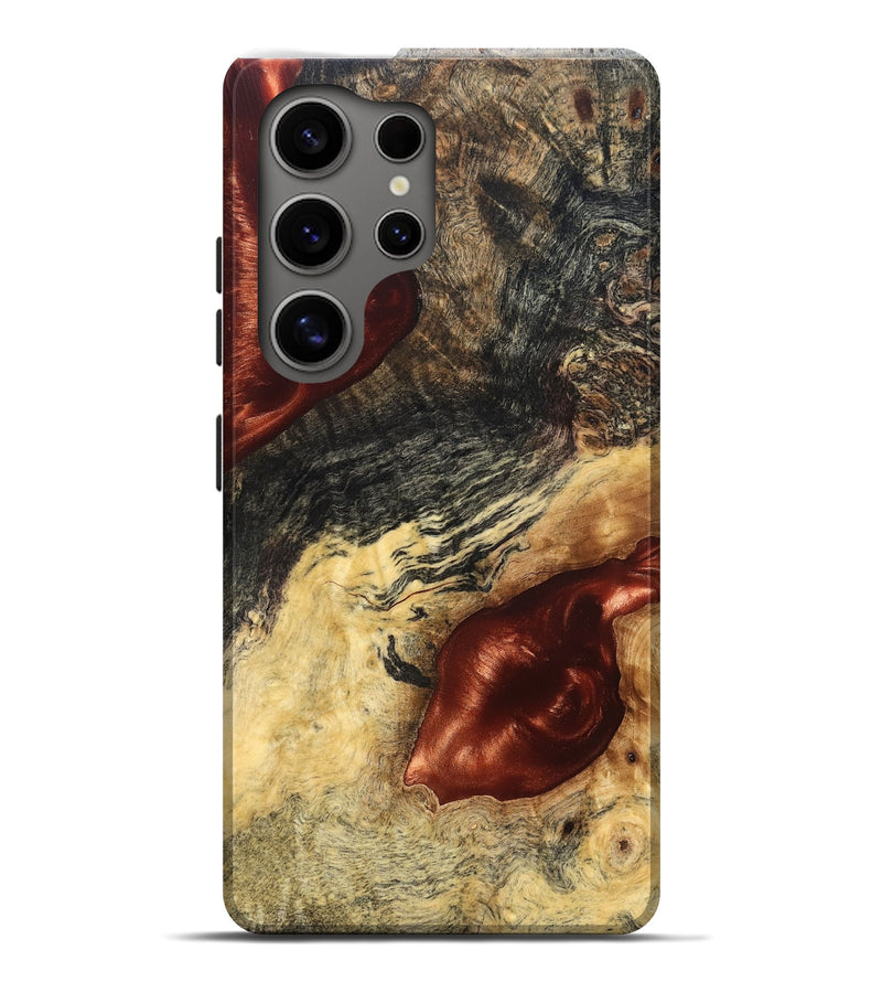 Galaxy S25 Ultra Wood Live Edge Phone Case - Scarlet (Solid Wood, 826333)