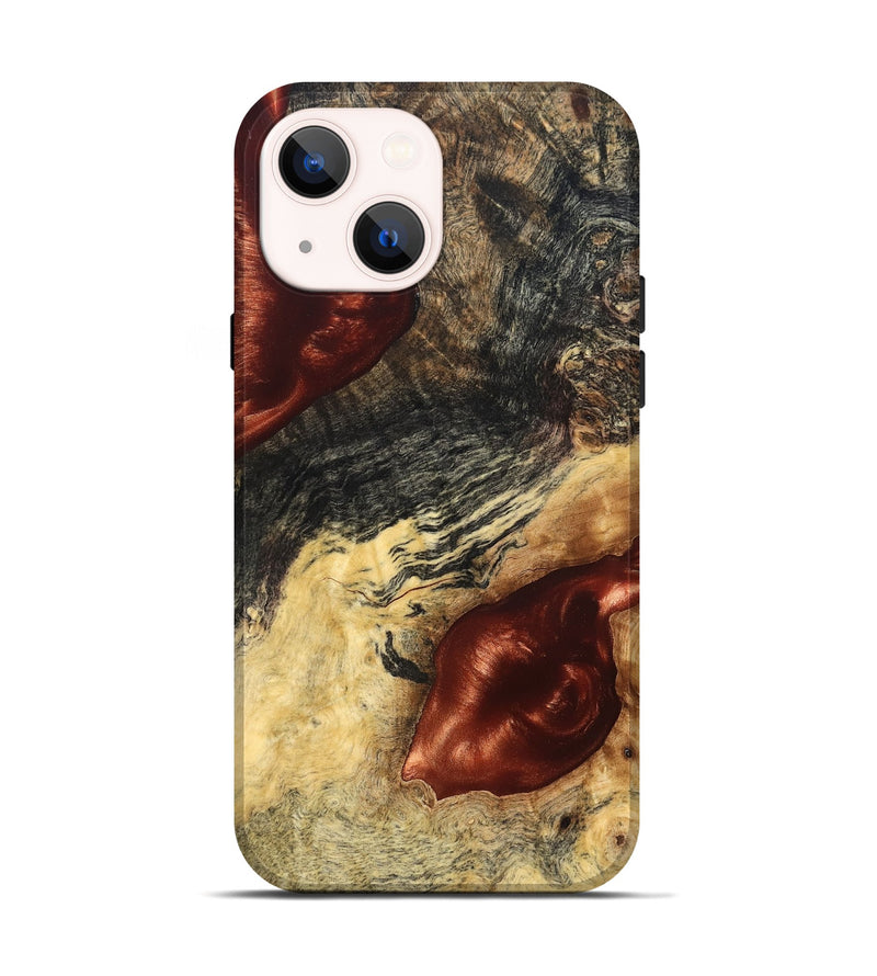 iPhone 14 Wood Live Edge Phone Case - Scarlet (Solid Wood, 826333)