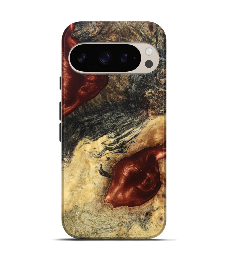Pixel 9 Wood Live Edge Phone Case - Scarlet (Solid Wood, 826333)