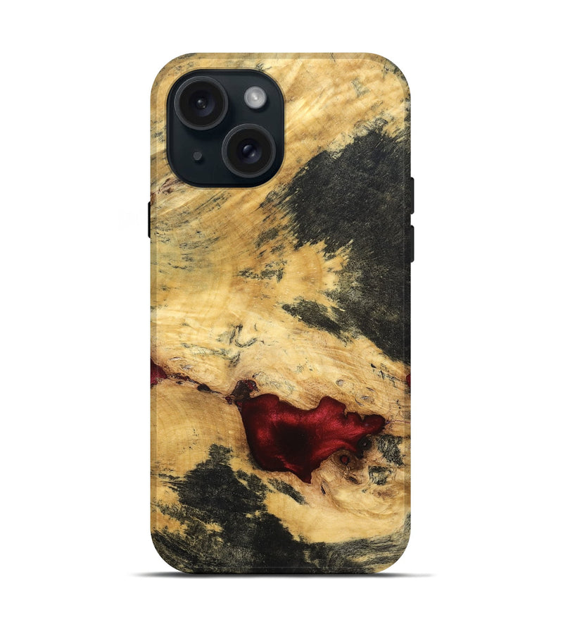 iPhone 15 Wood Live Edge Phone Case - Tempie (Solid Wood, 826334)