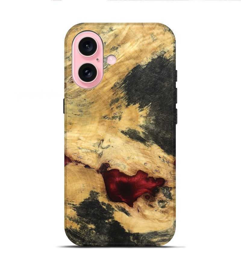 iPhone 16 Wood Live Edge Phone Case - Tempie (Solid Wood, 826334)
