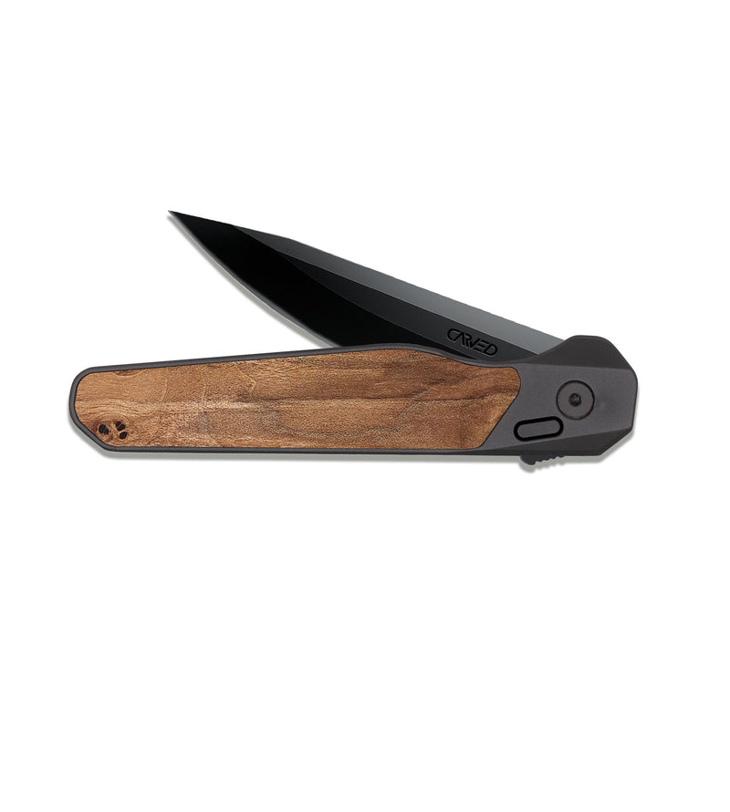 EDC Dark Slate Wood Pocket Knife - Callan (Wood Burl, 826351)