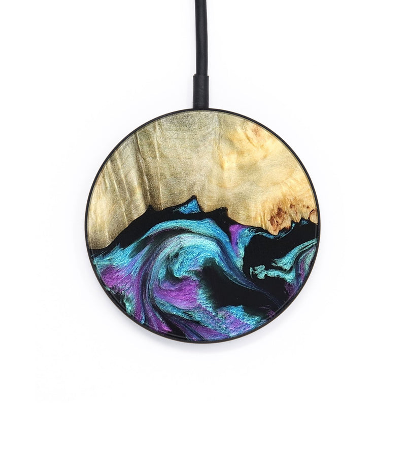 Circle Wood Wireless Charger - Elvera (Purple, 826361)