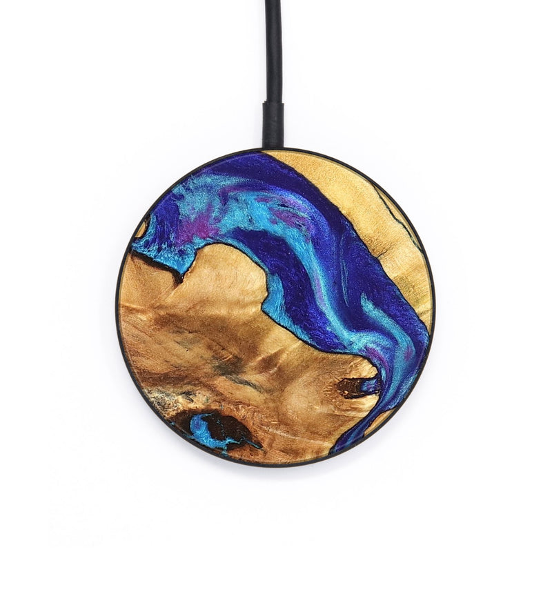 Circle Wood Wireless Charger - Vivien (Purple, 826366)