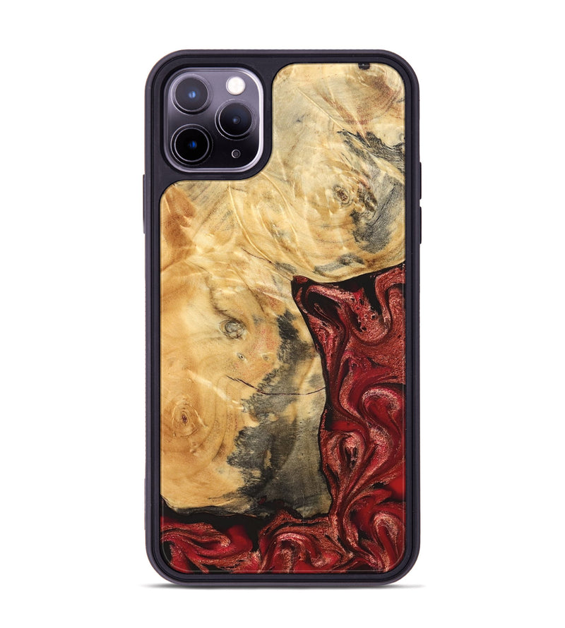 iPhone 11 Pro Max Wood Phone Case - Aidyn (Red, 826382)