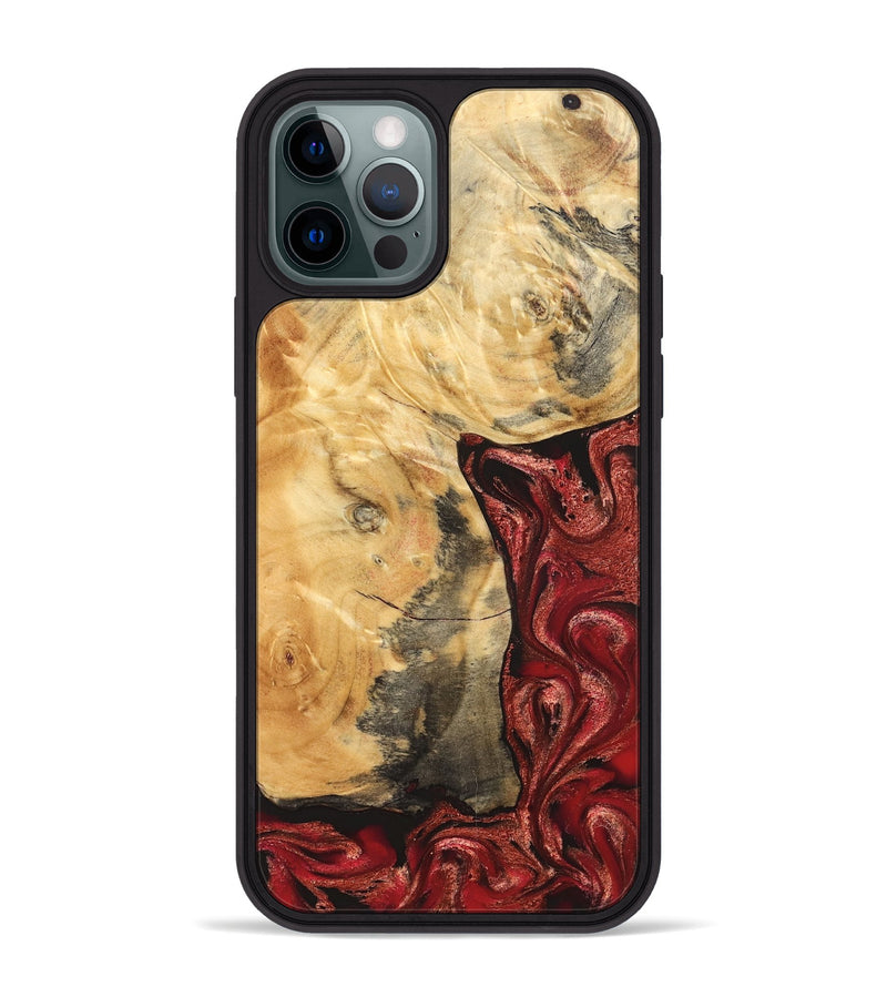 iPhone 12 Pro Max Wood Phone Case - Aidyn (Red, 826382)