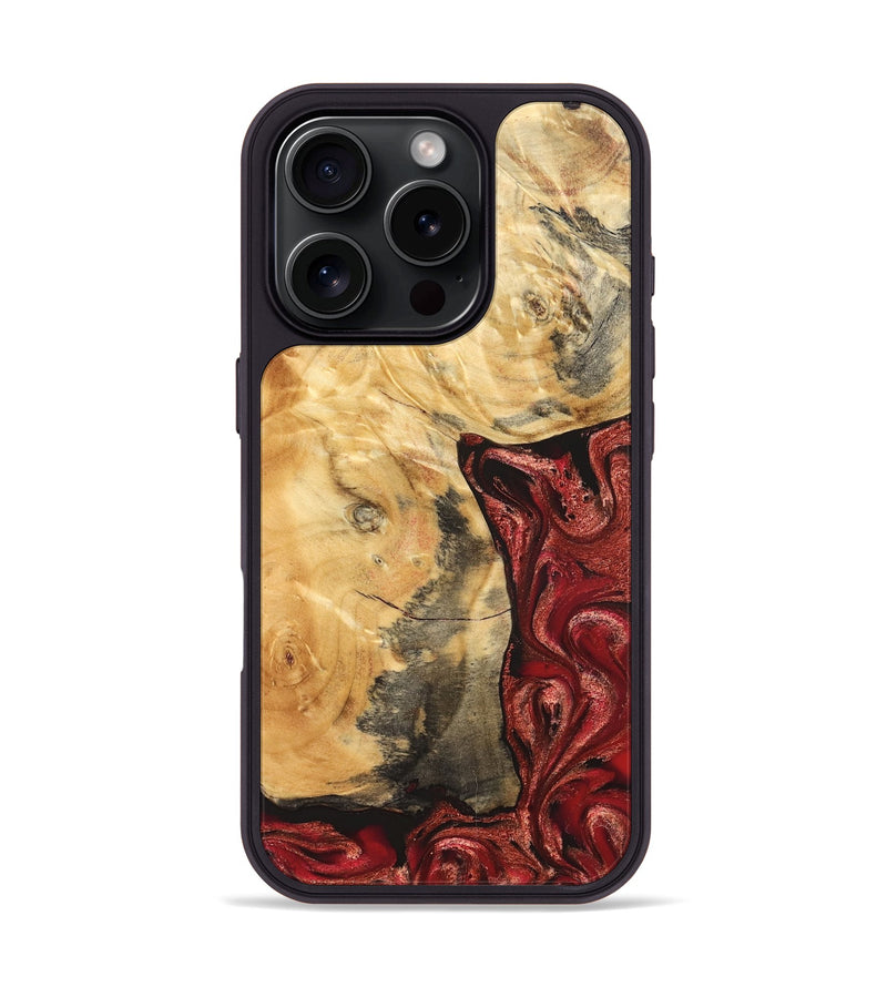 iPhone 16 Pro Wood Phone Case - Aidyn (Red, 826382)